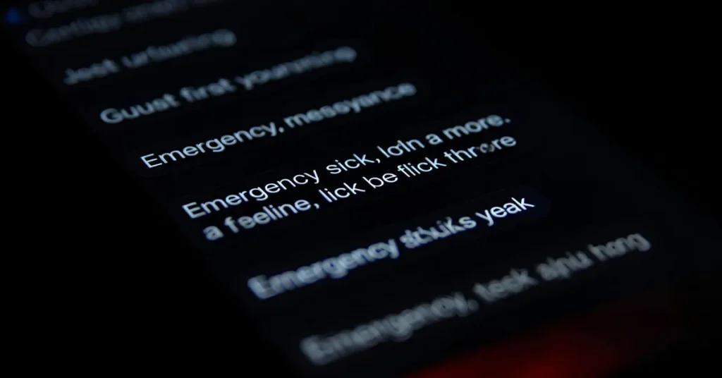 Emergency Sick Text Messages