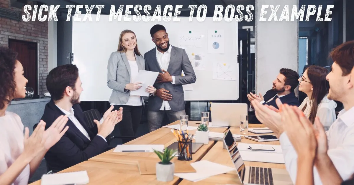 Sick Text Message to Boss Example