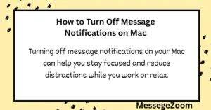 How to Turn Off Message Notifications on Mac