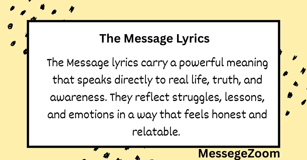 The Message Lyrics