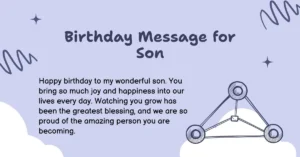Birthday Message for Son