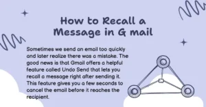 How to Recall a Message in G mail