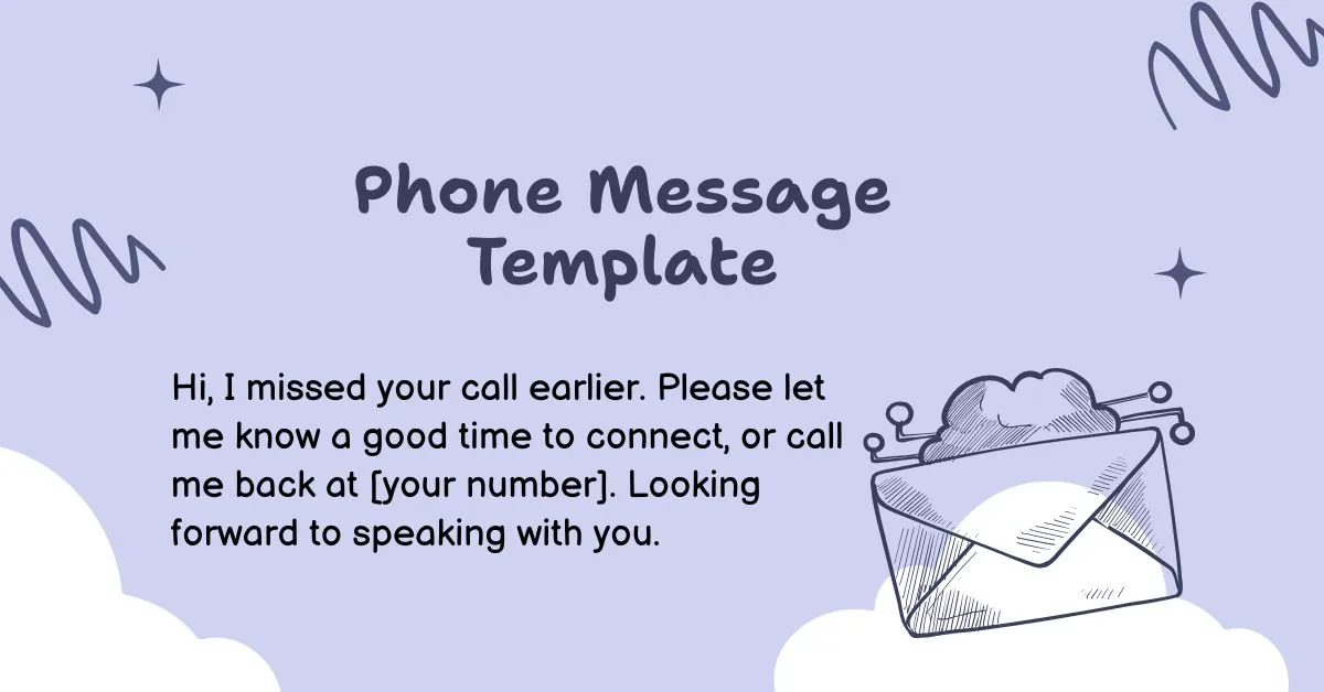Phone Message Template
