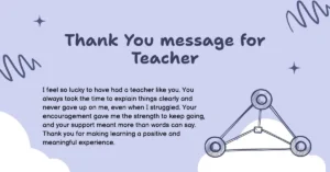 Thank You message for Teacher