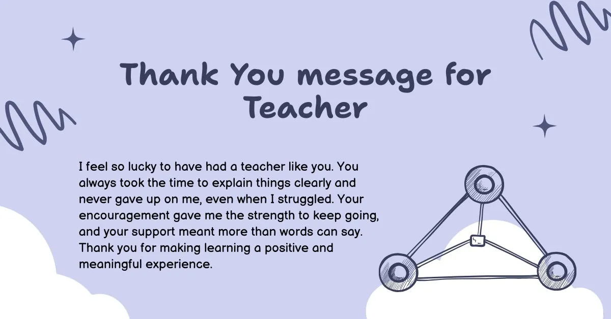 Thank You message for Teacher