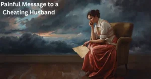 Painful Message to a Cheating Husband